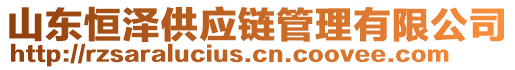 山東恒澤供應(yīng)鏈管理有限公司