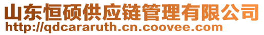 山東恒碩供應鏈管理有限公司