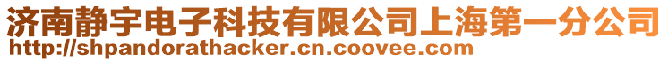 濟(jì)南靜宇電子科技有限公司上海第一分公司