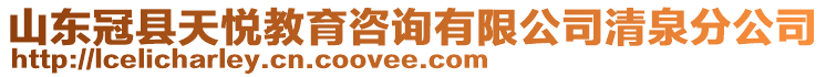 山東冠縣天悅教育咨詢有限公司清泉分公司