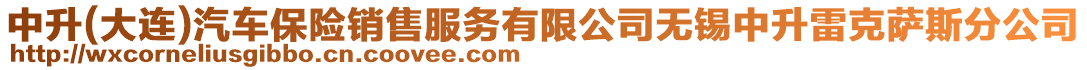 中升(大連)汽車保險銷售服務(wù)有限公司無錫中升雷克薩斯分公司