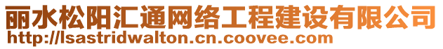 麗水松陽匯通網(wǎng)絡(luò)工程建設(shè)有限公司