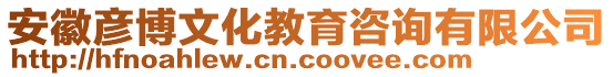 安徽彥博文化教育咨詢有限公司