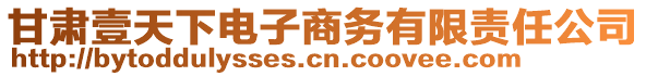 甘肅壹天下電子商務(wù)有限責(zé)任公司