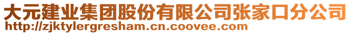 大元建業(yè)集團(tuán)股份有限公司張家口分公司