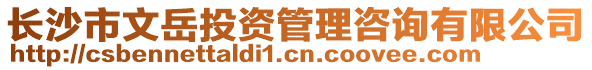 長(zhǎng)沙市文岳投資管理咨詢有限公司