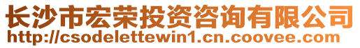 長沙市宏榮投資咨詢有限公司