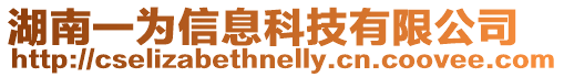 湖南一為信息科技有限公司