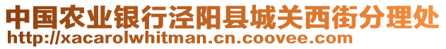 中國農(nóng)業(yè)銀行涇陽縣城關(guān)西街分理處