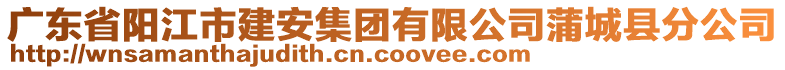 广东省阳江市建安集团有限公司蒲城县分公司