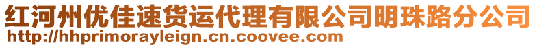 紅河州優(yōu)佳速貨運(yùn)代理有限公司明珠路分公司