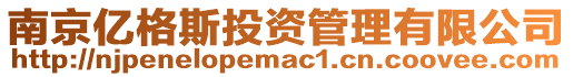 南京億格斯投資管理有限公司