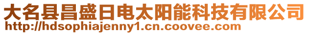 大名縣昌盛日電太陽能科技有限公司