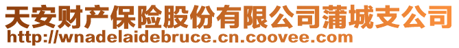 天安財(cái)產(chǎn)保險(xiǎn)股份有限公司蒲城支公司