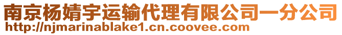 南京楊婧宇運(yùn)輸代理有限公司一分公司