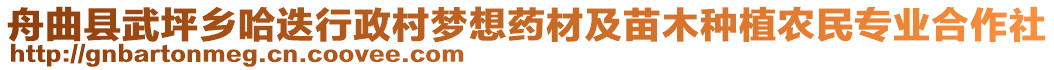 舟曲縣武坪鄉(xiāng)哈迭行政村夢想藥材及苗木種植農(nóng)民專業(yè)合作社