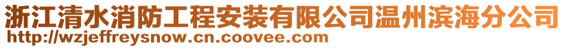 浙江清水消防工程安裝有限公司溫州濱海分公司