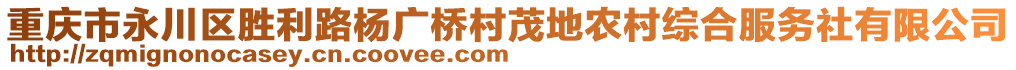 重慶市永川區(qū)勝利路楊廣橋村茂地農(nóng)村綜合服務(wù)社有限公司