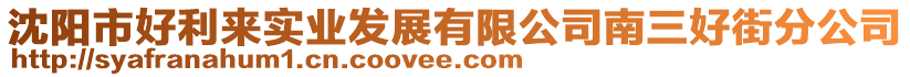 沈陽市好利來實業(yè)發(fā)展有限公司南三好街分公司