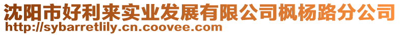 沈陽(yáng)市好利來(lái)實(shí)業(yè)發(fā)展有限公司楓楊路分公司