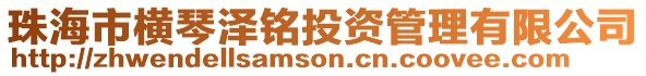 珠海市橫琴澤銘投資管理有限公司