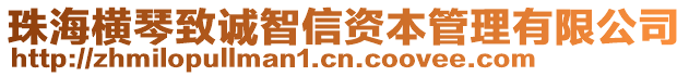 珠海橫琴致誠智信資本管理有限公司