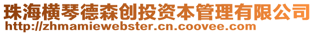 珠海橫琴德森創(chuàng)投資本管理有限公司