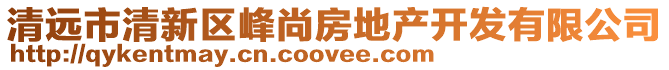 清遠(yuǎn)市清新區(qū)峰尚房地產(chǎn)開發(fā)有限公司