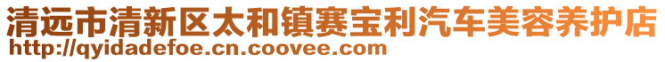 清遠(yuǎn)市清新區(qū)太和鎮(zhèn)賽寶利汽車美容養(yǎng)護(hù)店