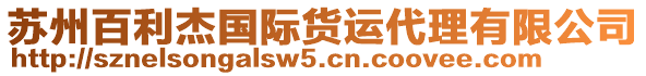 蘇州百利杰國際貨運代理有限公司