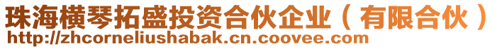 珠海橫琴拓盛投資合伙企業(有限合伙)
