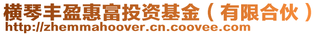 橫琴豐盈惠富投資基金(有限合伙)