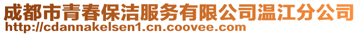 成都市青春保潔服務有限公司溫江分公司