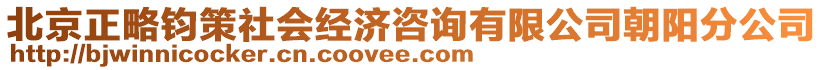 北京正略鈞策社會經(jīng)濟咨詢有限公司朝陽分公司