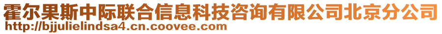 霍爾果斯中際聯(lián)合信息科技咨詢有限公司北京分公司