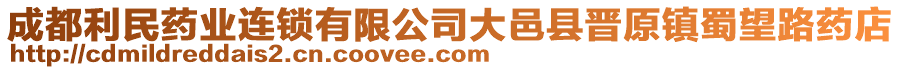 成都利民藥業(yè)連鎖有限公司大邑縣晉原鎮(zhèn)蜀望路藥店