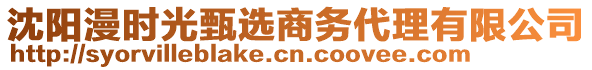 沈陽(yáng)漫時(shí)光甄選商務(wù)代理有限公司