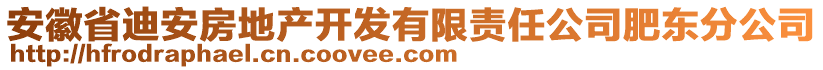 安徽省迪安房地產(chǎn)開發(fā)有限責(zé)任公司肥東分公司