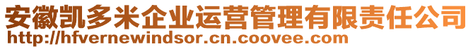 安徽凱多米企業(yè)運(yùn)營(yíng)管理有限責(zé)任公司