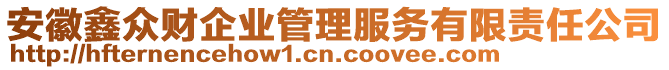 安徽鑫眾財企業(yè)管理服務有限責任公司