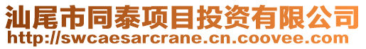 汕尾市同泰項目投資有限公司