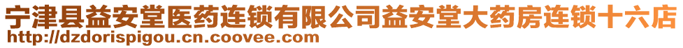 寧津縣益安堂醫(yī)藥連鎖有限公司益安堂大藥房連鎖十六店