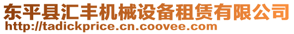 东平县汇丰机械设备租赁有限公司