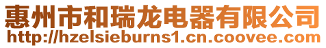 惠州市和瑞龍電器有限公司