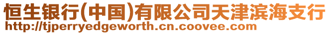 恒生銀行(中國(guó))有限公司天津?yàn)I海支行