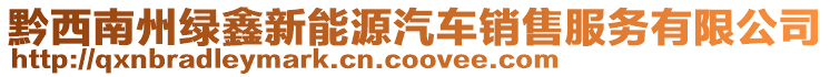 黔西南州綠鑫新能源汽車銷售服務(wù)有限公司