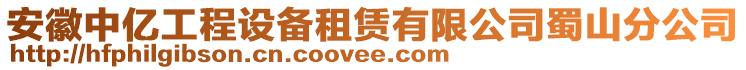 安徽中億工程設(shè)備租賃有限公司蜀山分公司