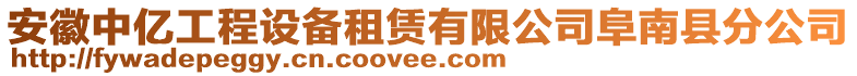 安徽中億工程設備租賃有限公司阜南縣分公司