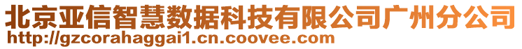 北京亞信智慧數據科技有限公司廣州分公司