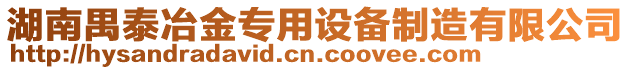 湖南禺泰冶金專用設備制造有限公司